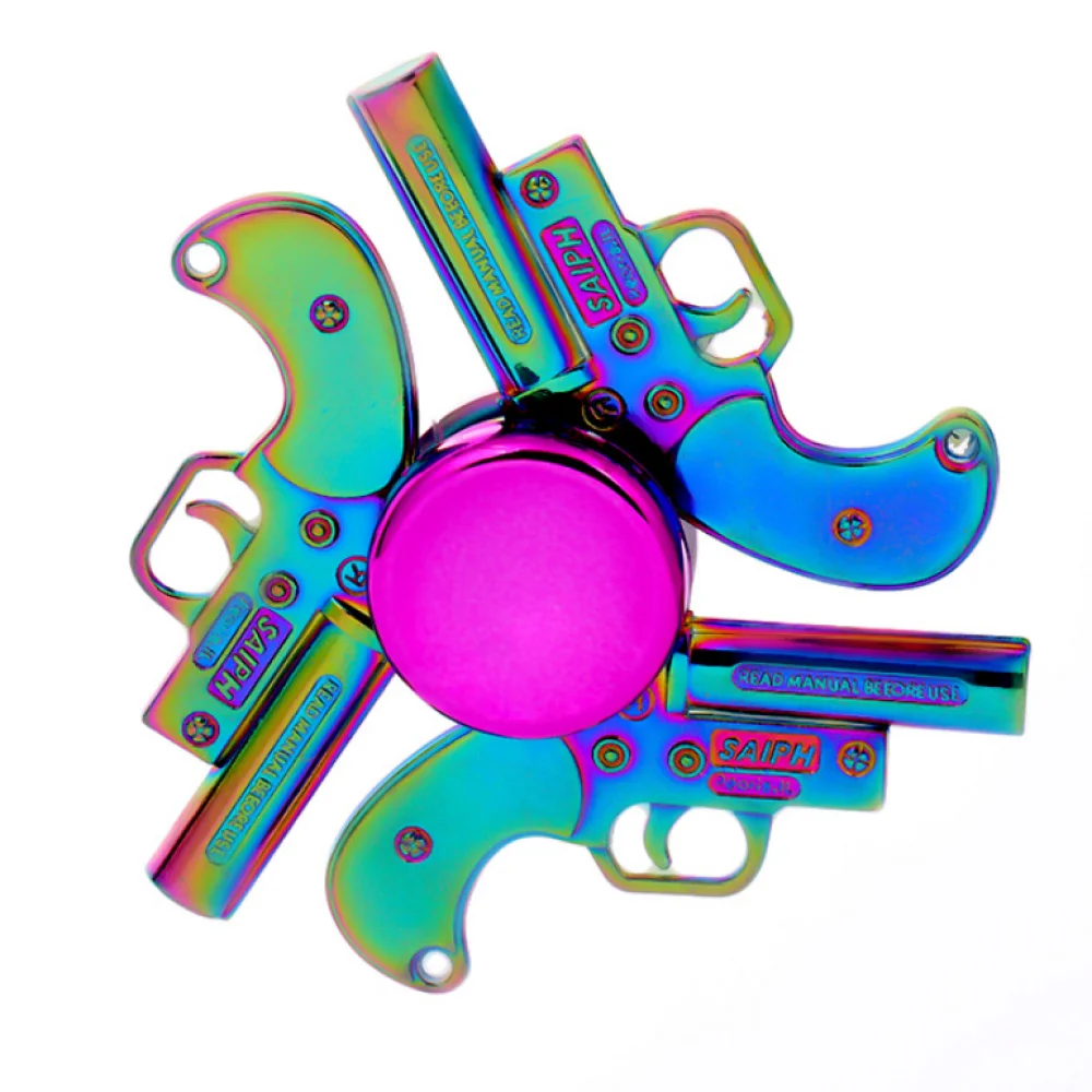 Rainbow‑Color Hand Fidget Spinner Toy, Random Style Stress Relief Fingertip Spinner for Kids & Adults, Relaxing Desk Toy for Class Break, 1 Count