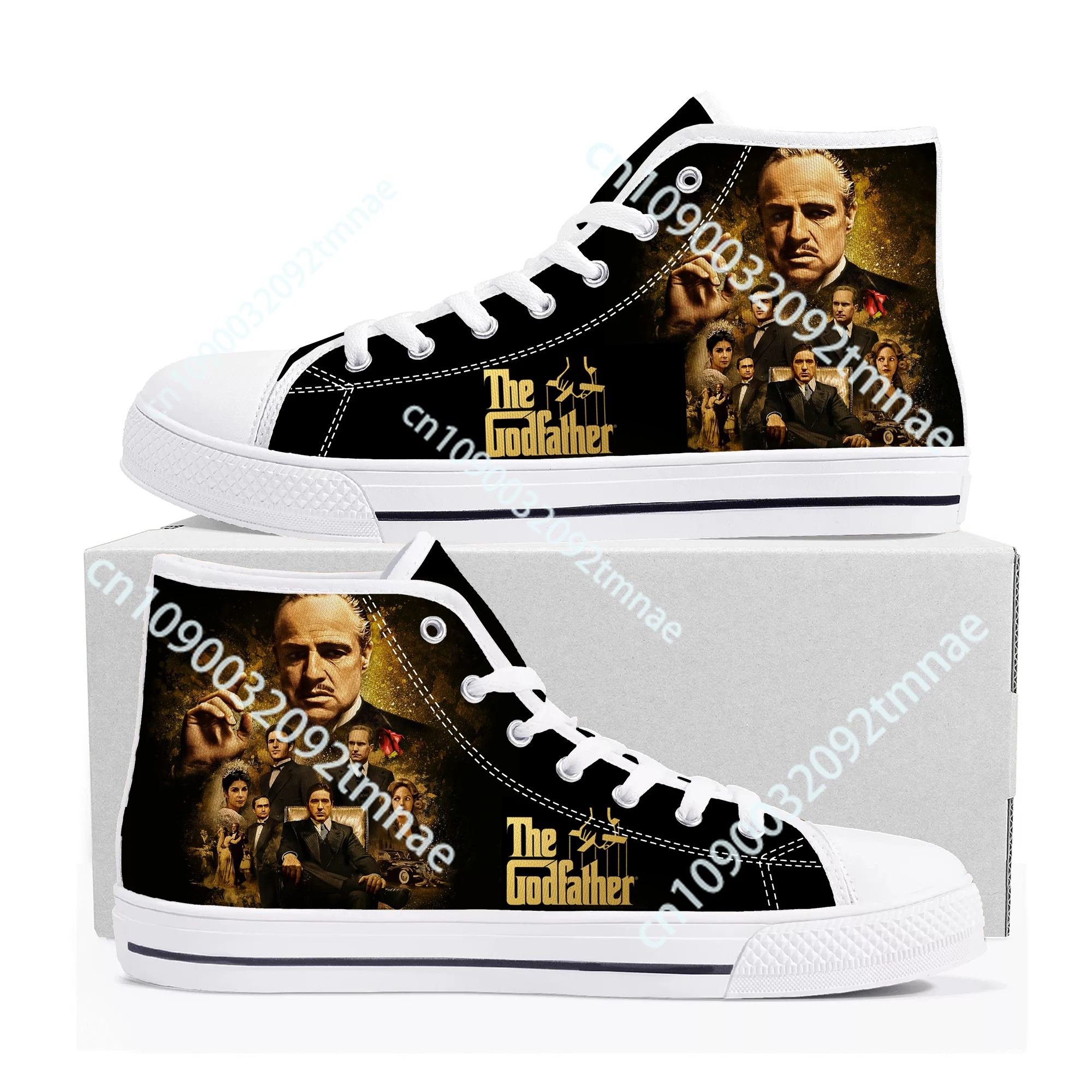 Hot Cool Movie The Godfather High Top Sneakers High Quality Mens Womens Teenager Canvas Sneaker Casual Couple Shoes Custom Shoe