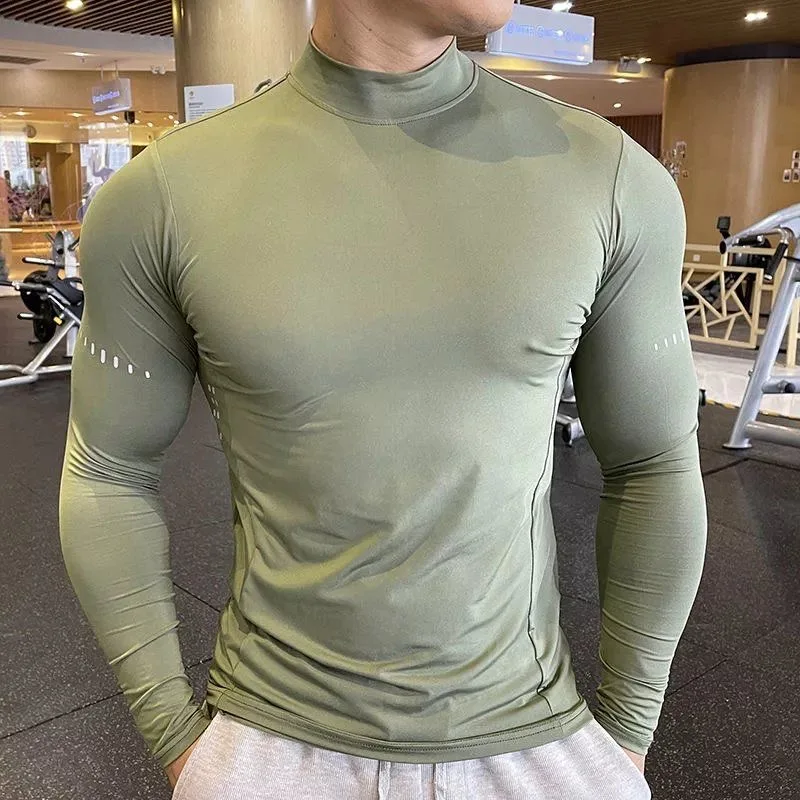 Compression Shirts Men's Fitness Workout Long Sleeve T-shirt Gym Training Tops Muscle Tees