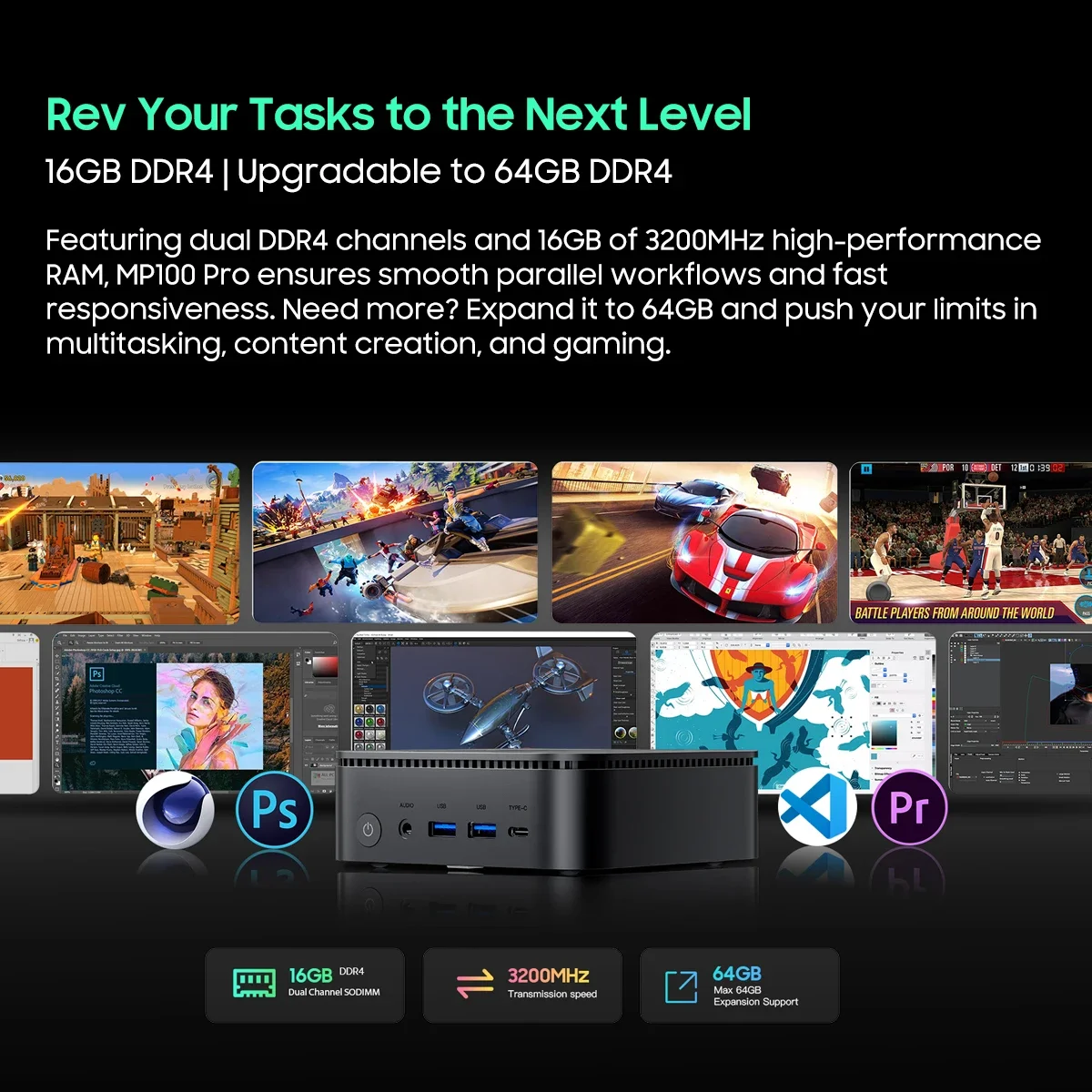 Blackview MP100 Pro 16GB DDR4 512GB SSD كمبيوتر صغير Intel 7 i3-1215U WiFi 5 Windows 11 Pro 6 النوى 8 المواضيع كمبيوتر صغير BT5.2 #4