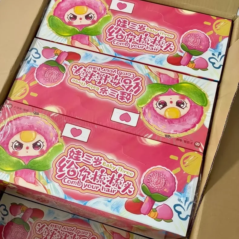 

8pcs Baby Three Vinly Blind Box Hair Comb Series Mystery Box Handmade Gift Trendy Toy Doll Comb For Girls Decoration Doll Gift