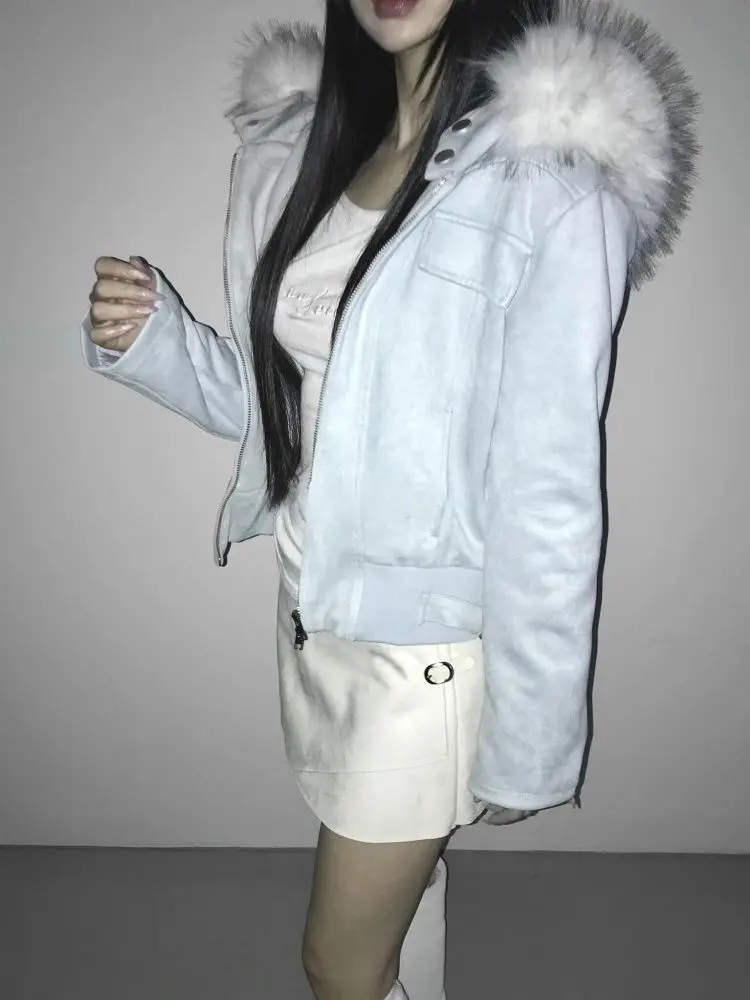 Winter Cute Fashion Slim Fit Warm Short Jacket New Harajuku Style Sweet Y2k Hooded Jackets Women Ins Casual Short Coat 2025 New