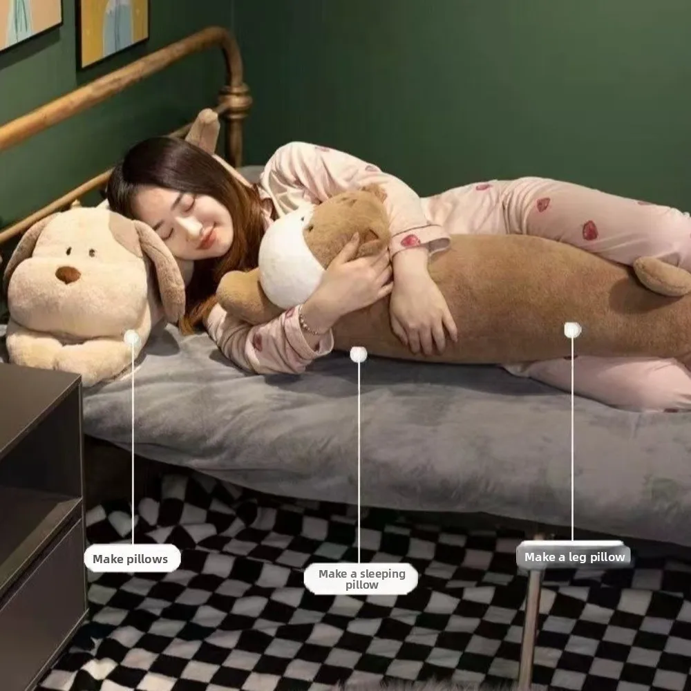 Cute Long Soft PP Cotton Long Dog Pillow Cute Design Adorable Cartoon Leg Clasping Animal Puppy Dog Side Sleepers