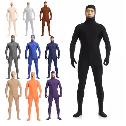 Face Exposure Spandex Onesie Milk Silk Gymnastics Suit Stage Performance Costume Full Coverage Bodysuit Winter Home Wear