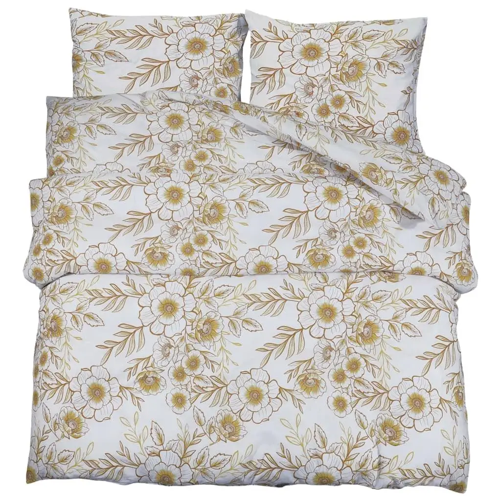 140x200 cm Cotton Duvet Cover Set in Elegant for White & Brown - Luxurious Bedding for Your Bedroom