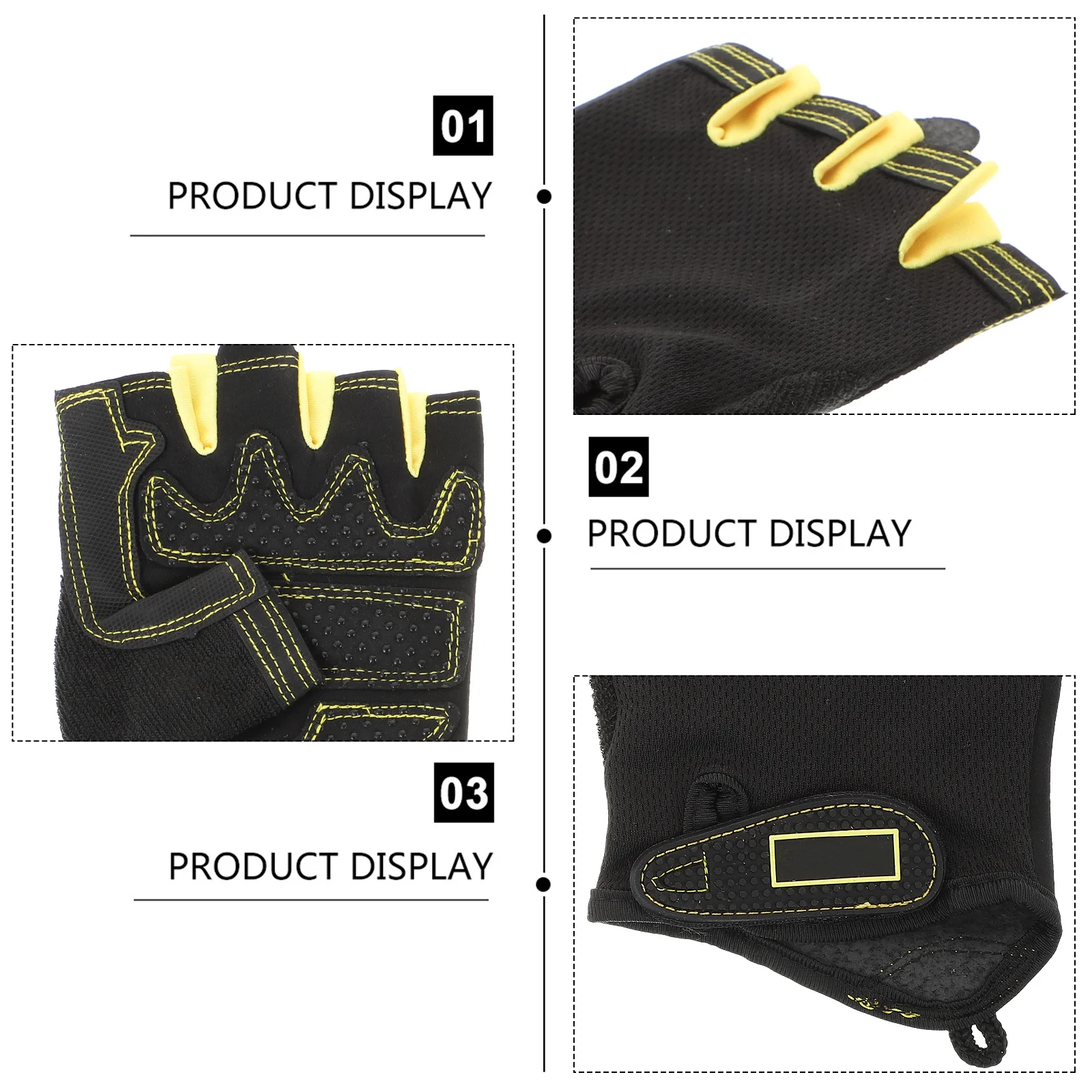 1 زوج نصف اصبع قفازات غير قابلة للانزلاق عالية الجودة نايلون تنفس للصدمات لركوب الدراجات تسلق الجبال حماية الرياضة في الهواء الطلق