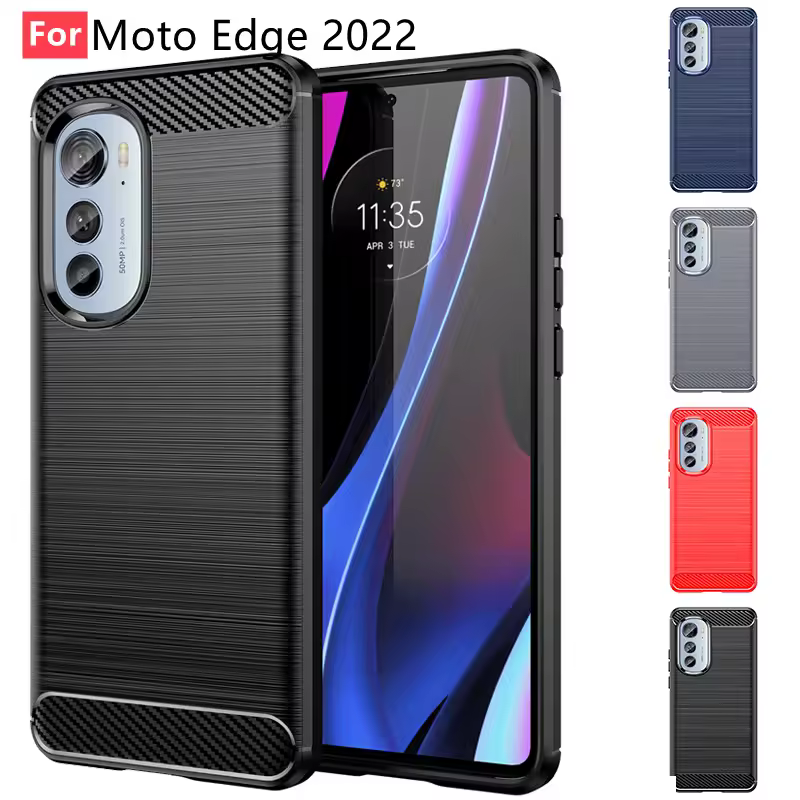 For Cover Motorola Moto Edge 2022 Case for Moto Edge 2022 Capas Carbon Fiber Back Shockproof Soft TPU For Fundas Moto Edge 2022