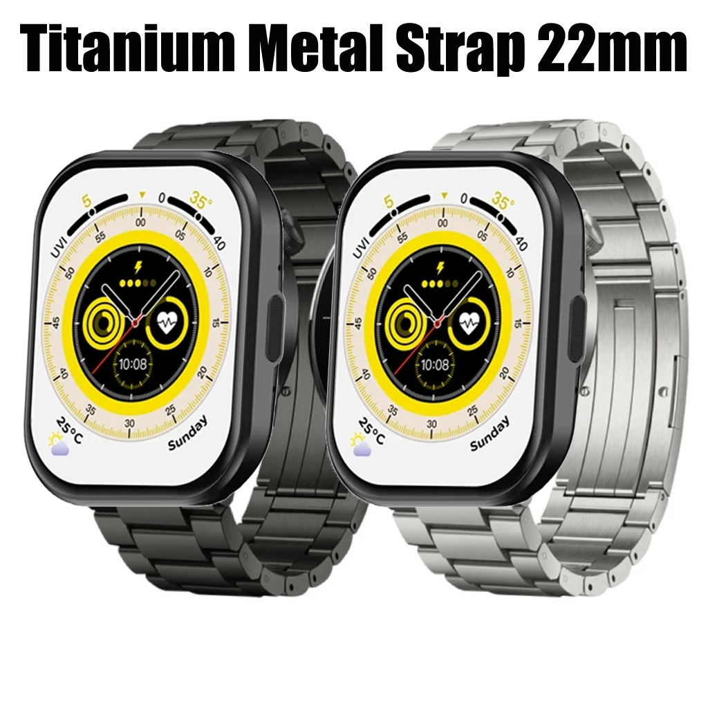 Titanium Metal Strap for Zeblaze GTS 3 Luxury Business Bracelet Wristband 22mm Ultimate Link Bracelet for GTS 3 Plus Band