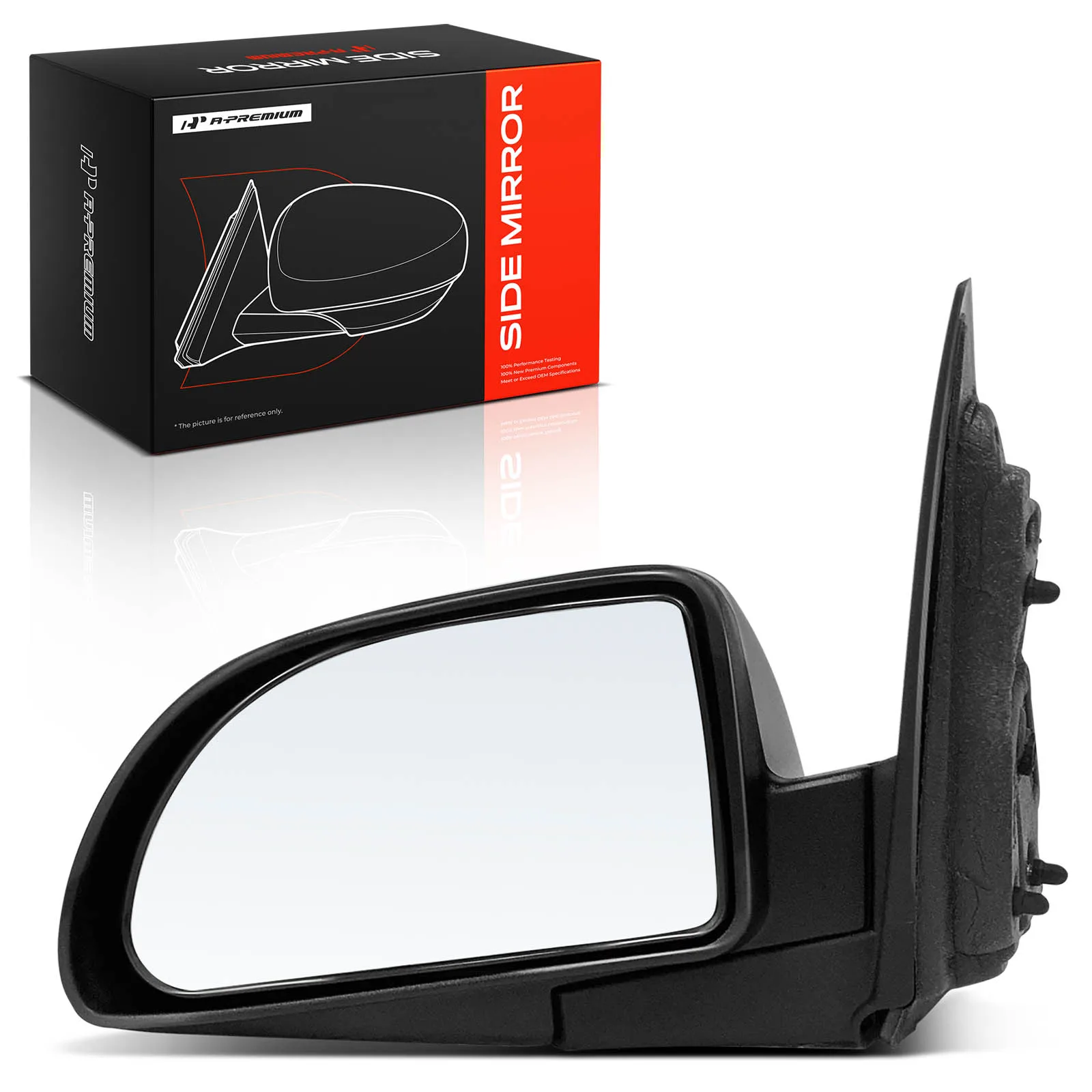 A-Premium Driver Side Power Door Mirror for Chevrolet Equinox 2005-2009 Saturn Vue 2002-2007 Manual Folding Smooth Black