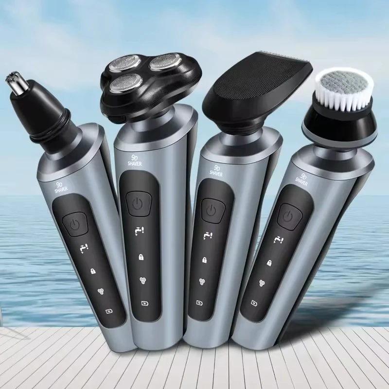 Electric Shavers for Men Waterproof Electric Trimmer Razor Wet & Dry Use Rechargeable Battery Rotary Shavers Machine shaving