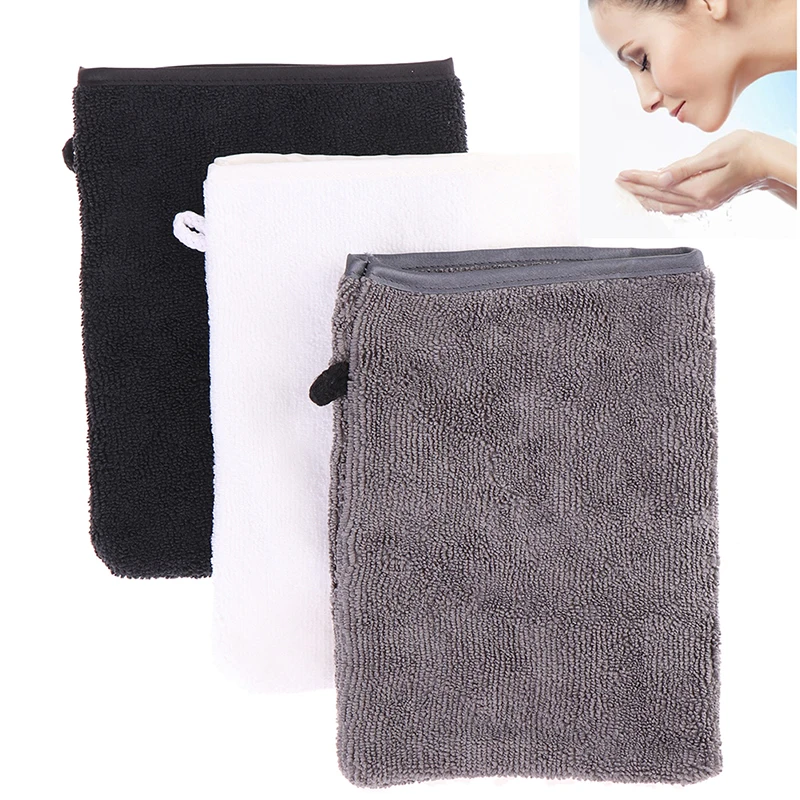 ^Reusable Makeup Remover Glove Soft Microfiber Face Deep Cleaning Pads