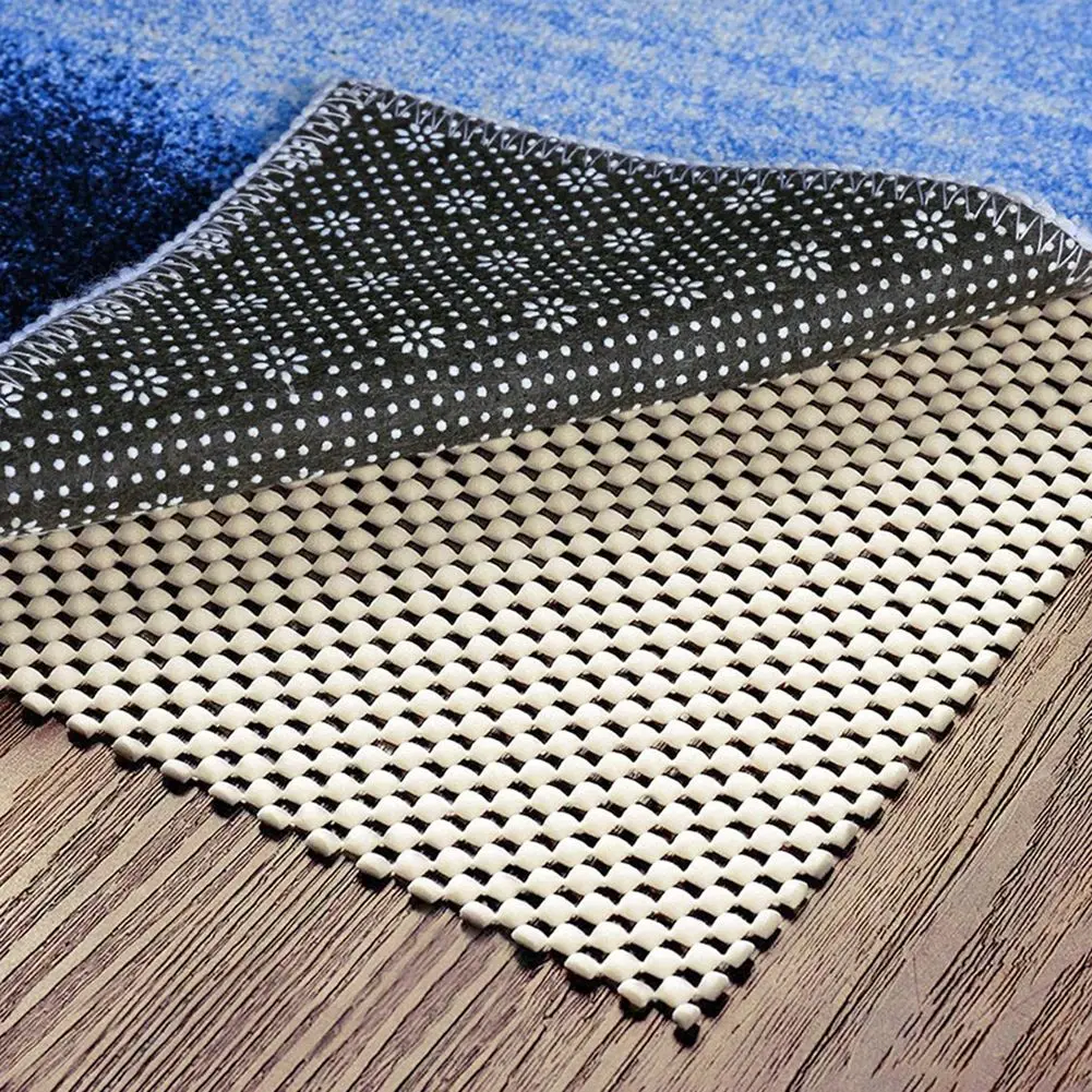 1pc Anti-Slip Indoor Floor Carpet Base Non-Slip Mat Underlay Rug Pad Strong Gripper Household Merchandises PVC Rug Pad