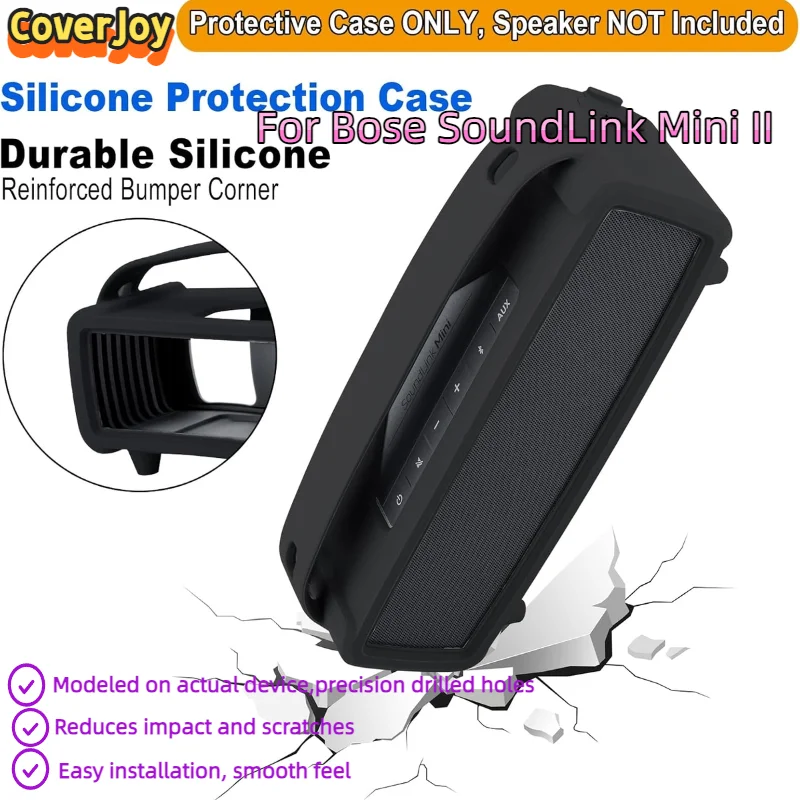 حافظة من السيليكون CoverJoy لهاتف Bose SoundLink Mini 1/2 Gen غطاء حماية مضاد للصدمات ومضاد للانزلاق مع حزام حمل محمول، #5