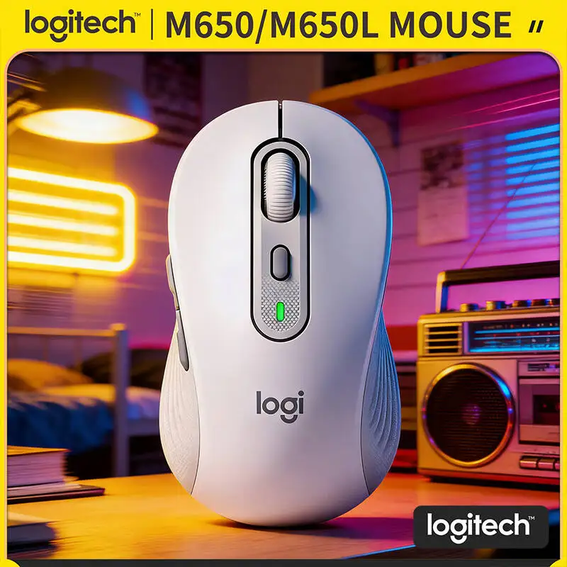 

Беспроводная мышь Logitech M650/M650L — резиновые боковые накладки, 5 программируемых кнопок, 20 месяцев автономной работы, совместимость с Logi Options+