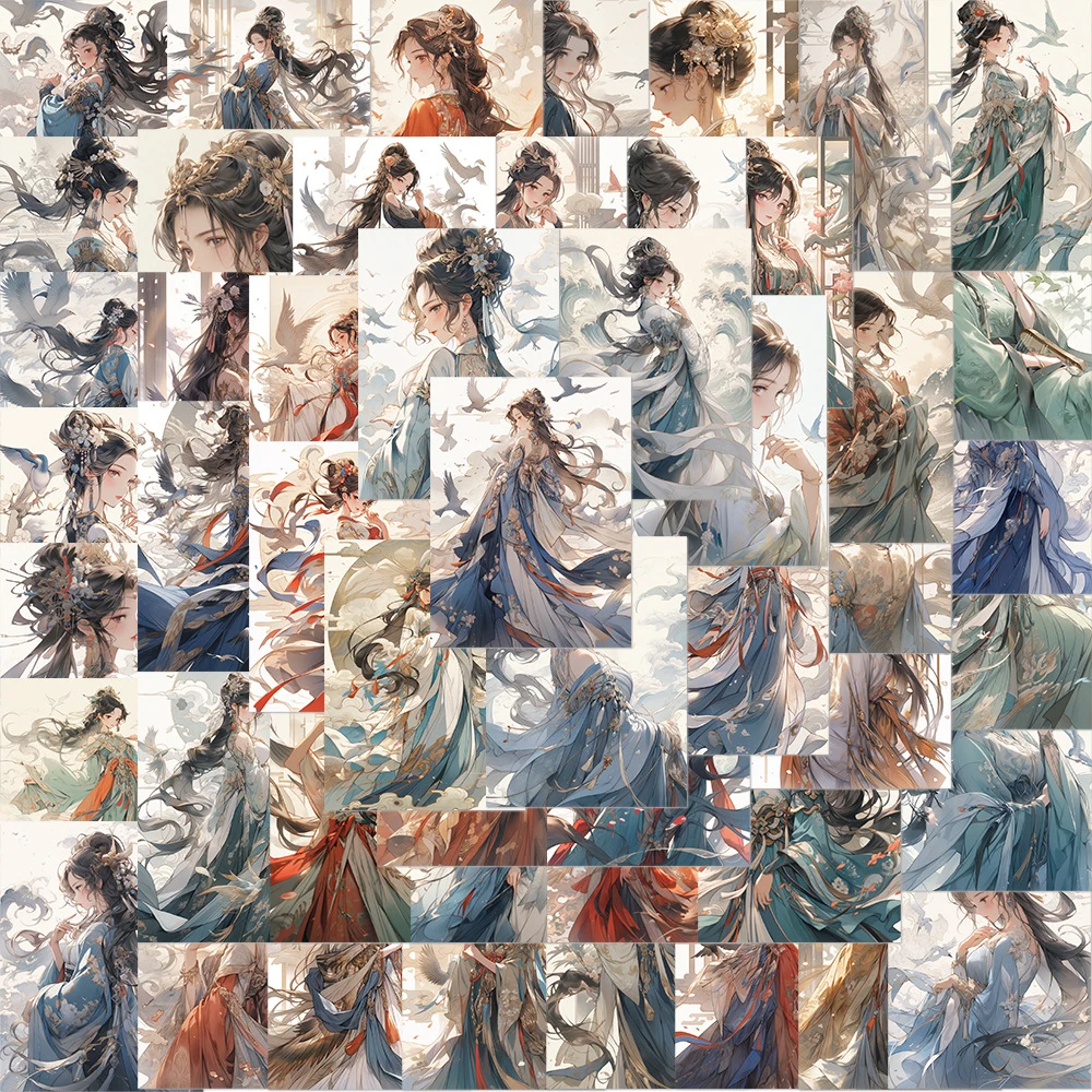 10/30/50pcs Anime Girl Aesthetic Stickers Waterproof Decals Laptop Notebook Label Phone Suitcase Car Kids Cartoon Sticker Toys
