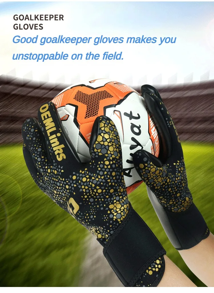 Soccer Goalkeeper Gloves Goalkeeper Adult Professional Finger Protection Equipment Anti-slip Training Gloves Breathable