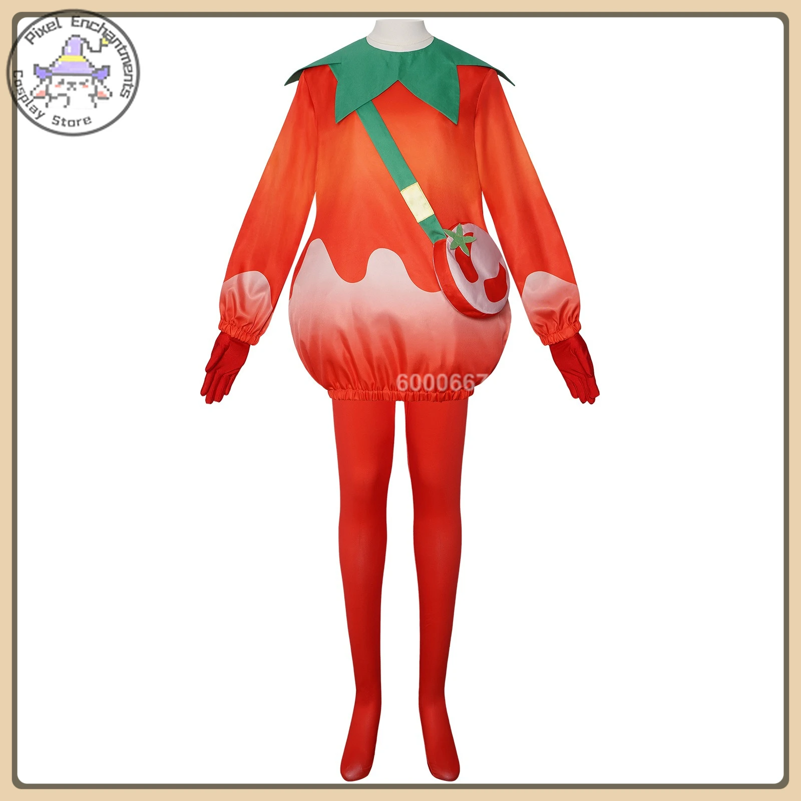 

Red Bear Tomato Role Playing Costume Cute Red Onesie Set Full Set High Quality Halloween Party Suit (Male/Female Adult/Kid)