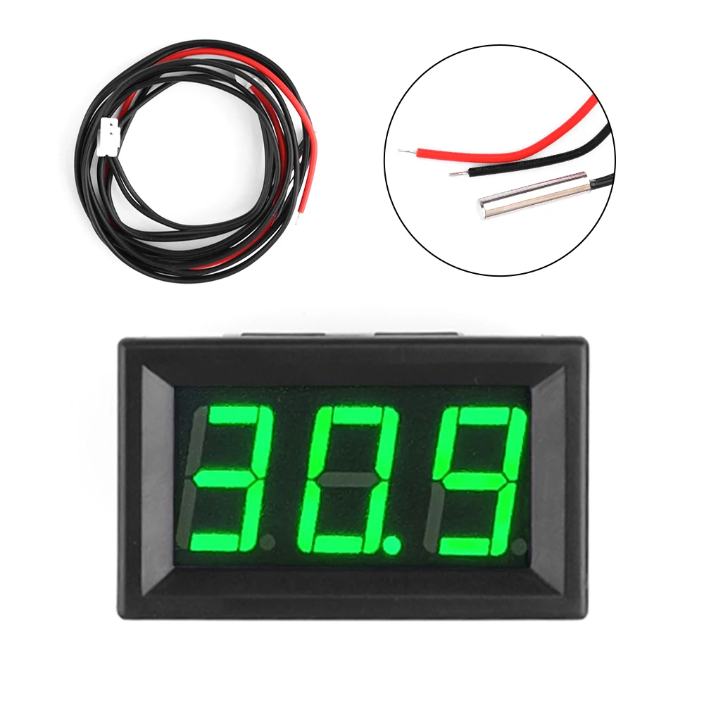 LED Digital -50~300°C Thermometer With Probe DC 12V Car Temperature Panel Meter 3 Bits 0.56inch Gauge Refrigerator Fridge Thermo