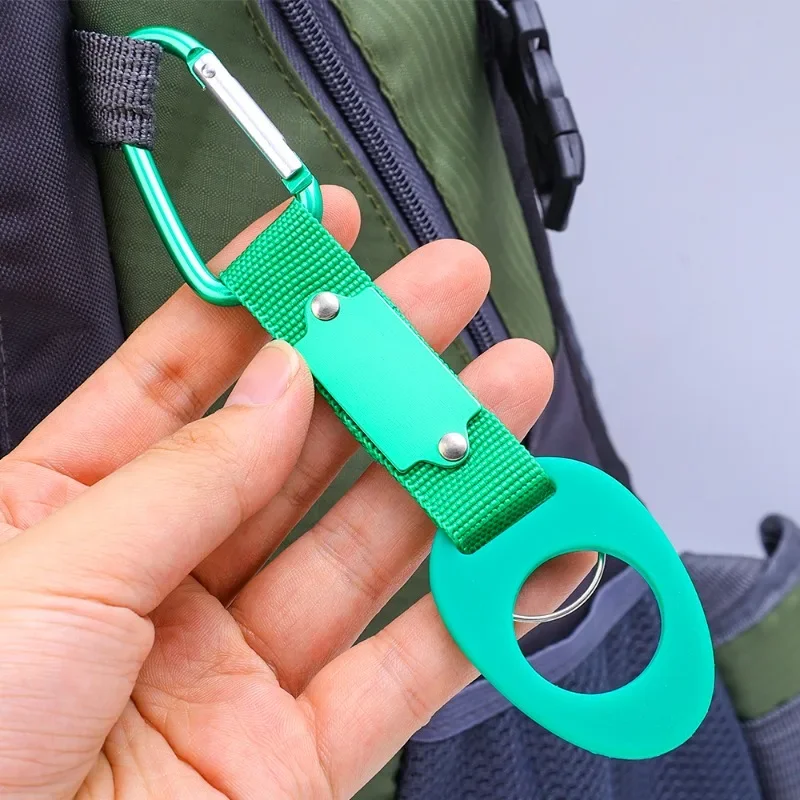 Water Bottle Buckle Backpack Carabiner Portable Hanging Outdoor Drink Bottle Holder Hook Clip Hanger Camping Hiking Accessories