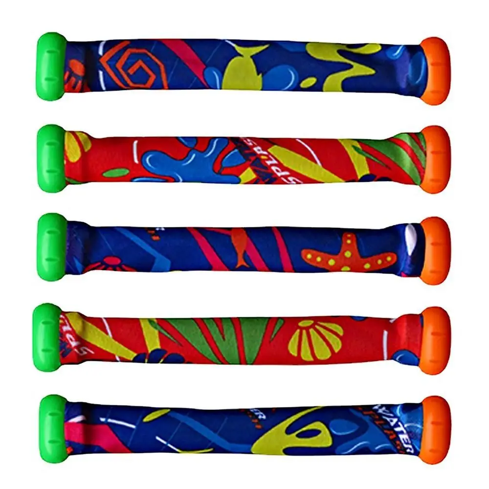 5 pièces bâton de plongée coulant sous-marin jouet développement visuel développement intellectuel jouets de plongée en piscine multi-coloré âges 4-8