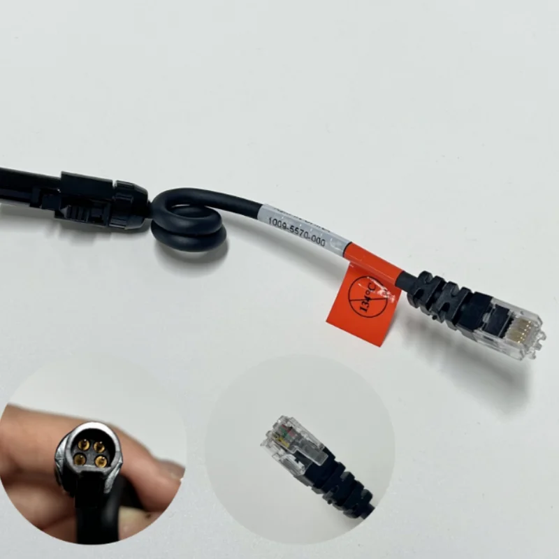 1009-5570-000 Anesthesia machine oxygen battery wire black machine end round head 4-pin oxygen battery end crystal head for 7100