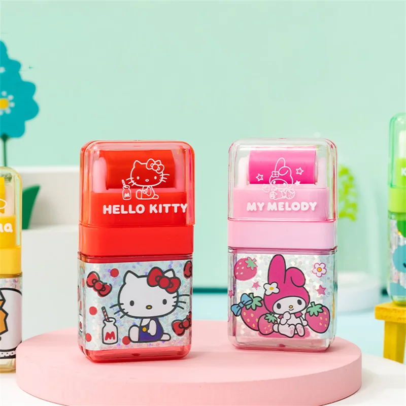 

20 pcs/lot Sanrio Melody Cat Roller Eraser Cute Writing Drawing Rubber Pencil Erasers Stationery For Kids Gifts School Supplies