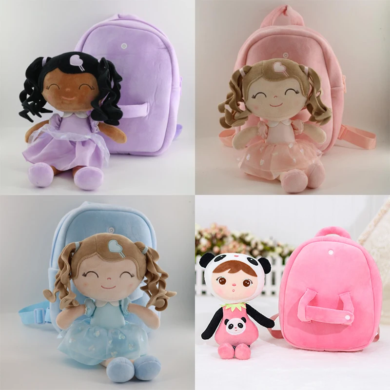 

Съемные плюшевые школьные ранцы с героями мультфильмов на складе, детские школьные ранцы для детского сада, милые плюшевые игрушки, детские сумки с кроликом и пандой