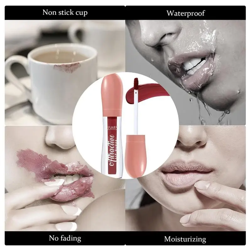 Lápiz labial mate para mujer, lápiz labial líquido de larga duración, No pegajoso, No se decolora, suministros de maquillaje de labios impermeables para niñas y damas