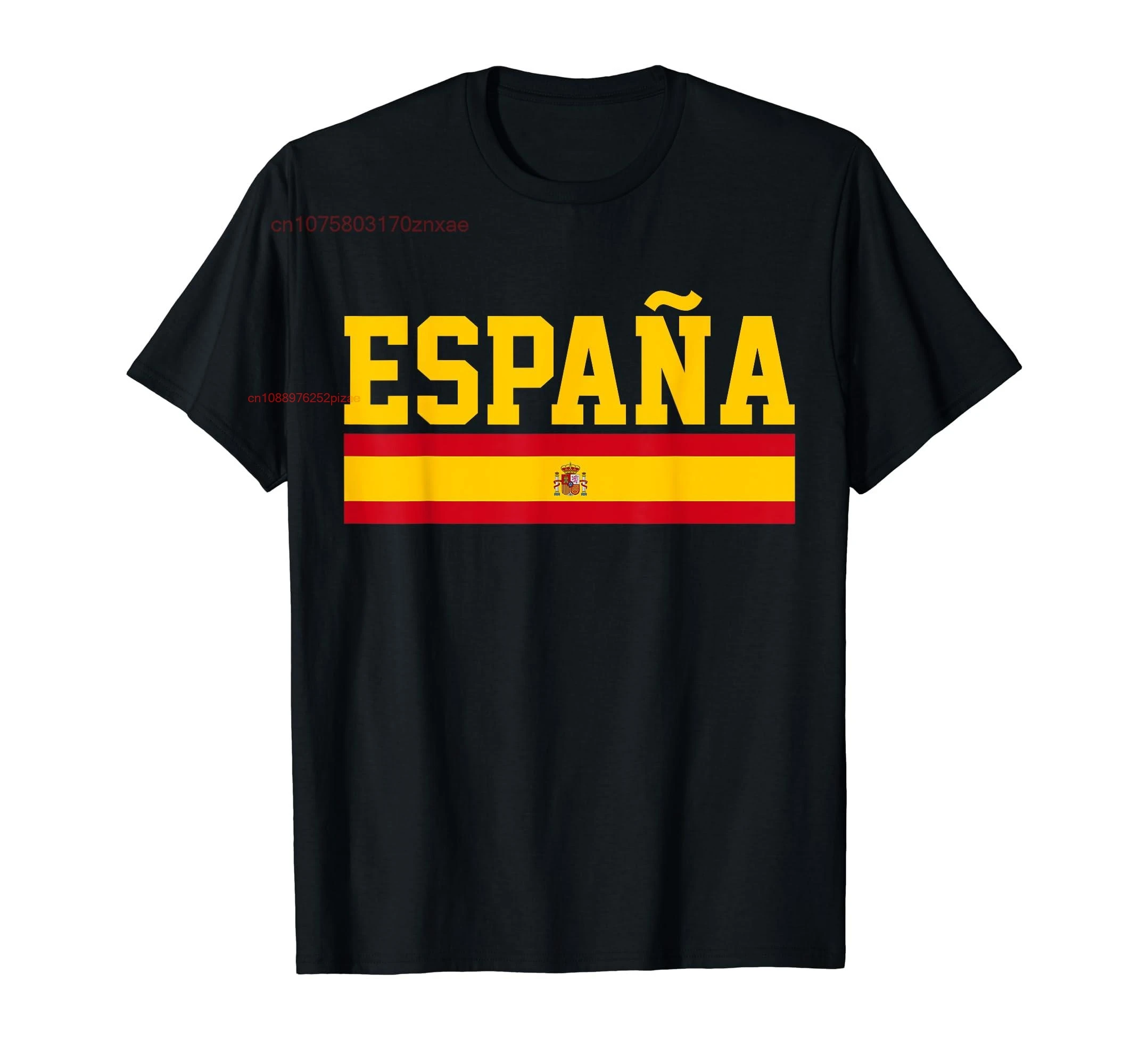 

100% Cotton Spain Espana Spanish Flag Pride Sports Fan Soccer Gift T-Shirt MEN WOMEN UNISEX T Shirts Size S-6XL