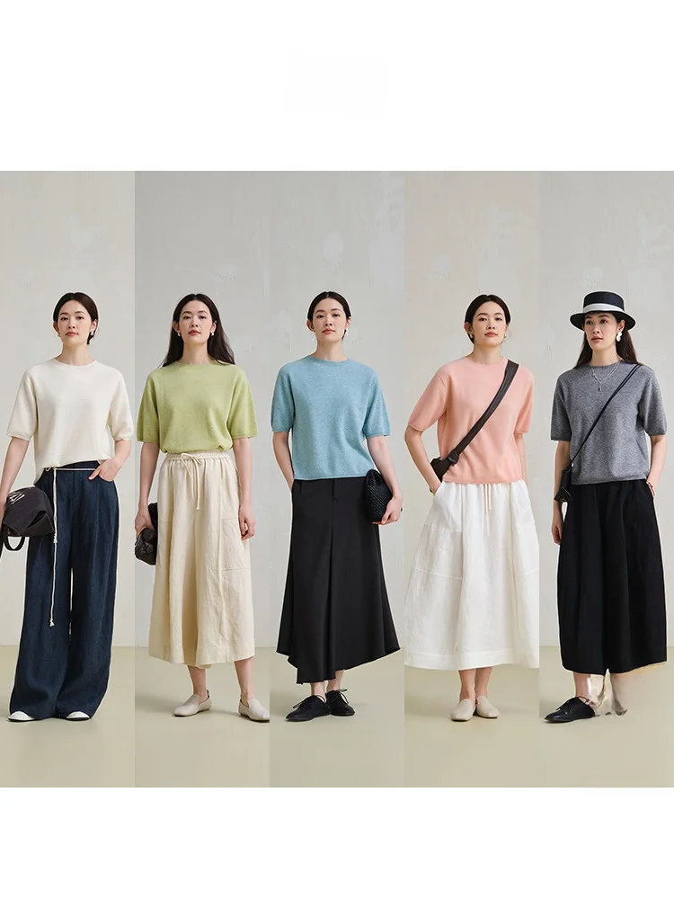 

Женская трикотажная футболка Travel Original 00% из хлопка с коротким рукавом, круглым вырезом, для весны и лета, повседневная