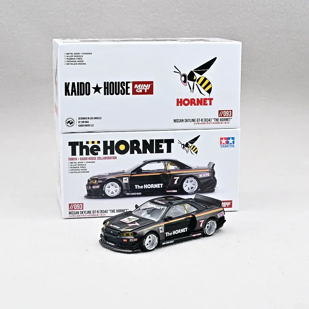 1:64 Kaido House X Mini Gt Nissan Syline Gt-R R34 Works Tamiya Hornet V1#7 Diecast Car Alloy Car Model Finished Decoratio Toy