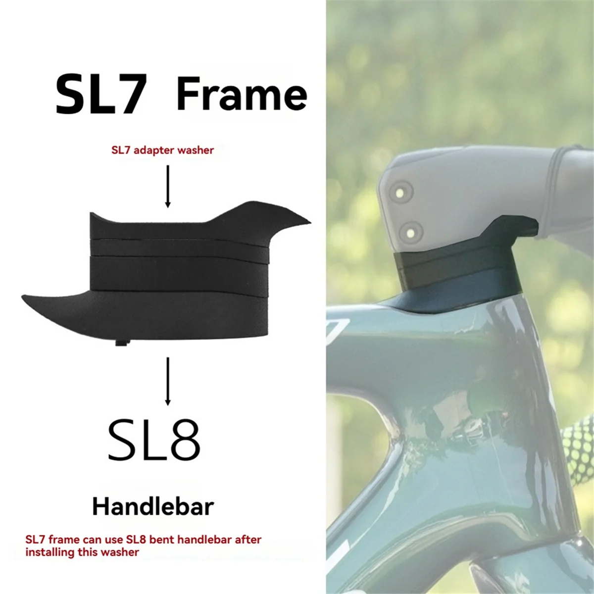A06R 핸들 바 와셔 분할 스페이서 키트 도로 자전거 SL8 핸들 바 어댑터 스페이서 SL7 프레임 용 액세서리