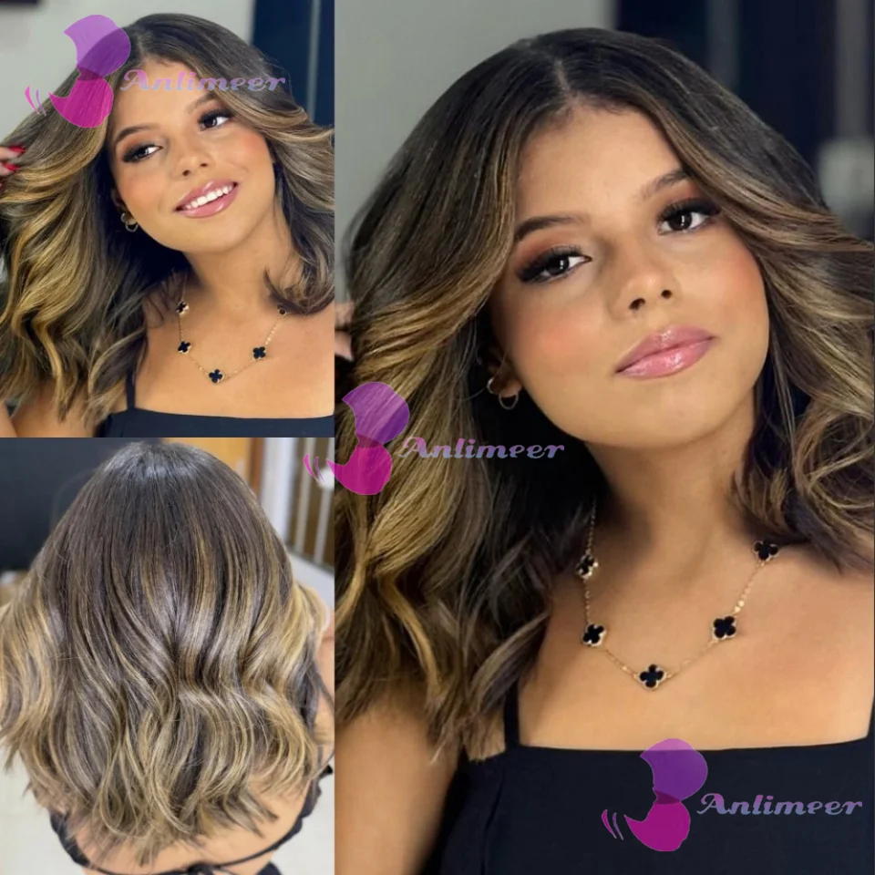 

Парик с шелковой основой 5x5, предварительно подготовленный, короткий, без клея, волнистый, из натуральных человеческих волос, боб-каре, с мелированием: коричневый, блонд # 4/27 13x6/13x4 Париксы