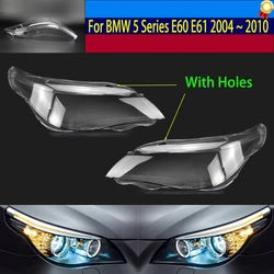 Fit For BMW E60 E61 5 Series 525i 530i 2004-2010 Car Front Headlight Cover Lens Headlamps Transparent Glass Lampshade Shell