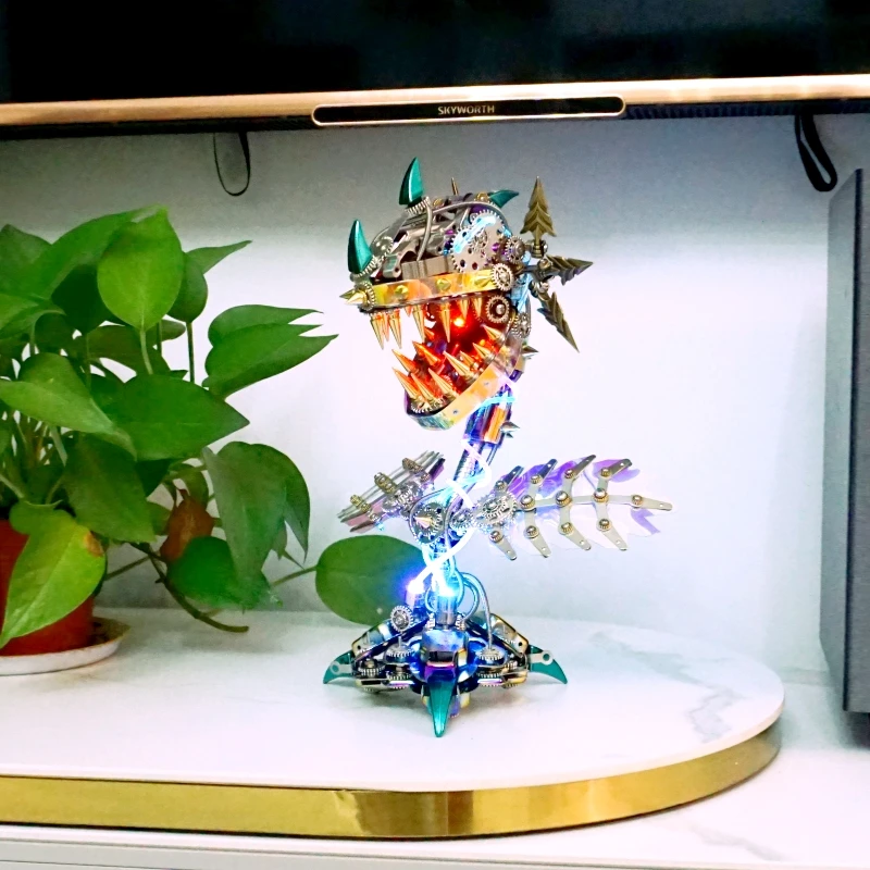 

DIY Chomper Flower 3D Puzzle High Quality Metal Assembly Kits Mechanical Steampunk Plant Model DIY Kit Kids Adults Gifts Toy