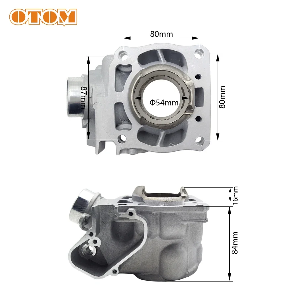 Motorcycle 54mm Air Cylinder Block For YAMAHA YZ125 2005-2021 YZ125X 2020-2022 Engine Off-road Pit Dirt Bikes Accessories Parts