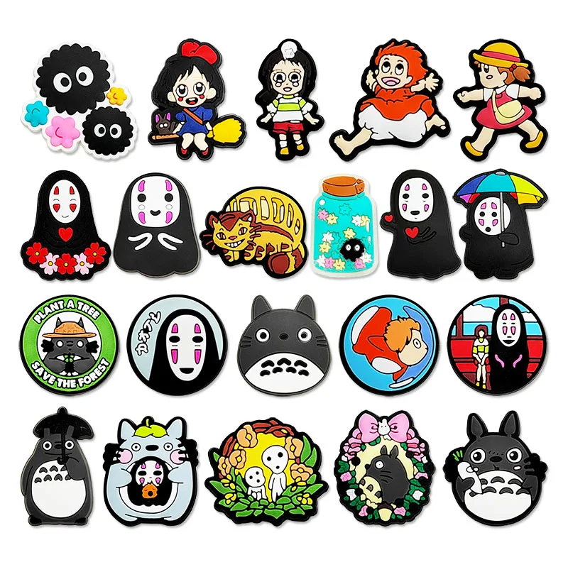 Cute Spirited Away Series for Shoe Charms Accessories for Classic Clog Shoe Decoration Fit Wristband Kids Gifts New Arrival