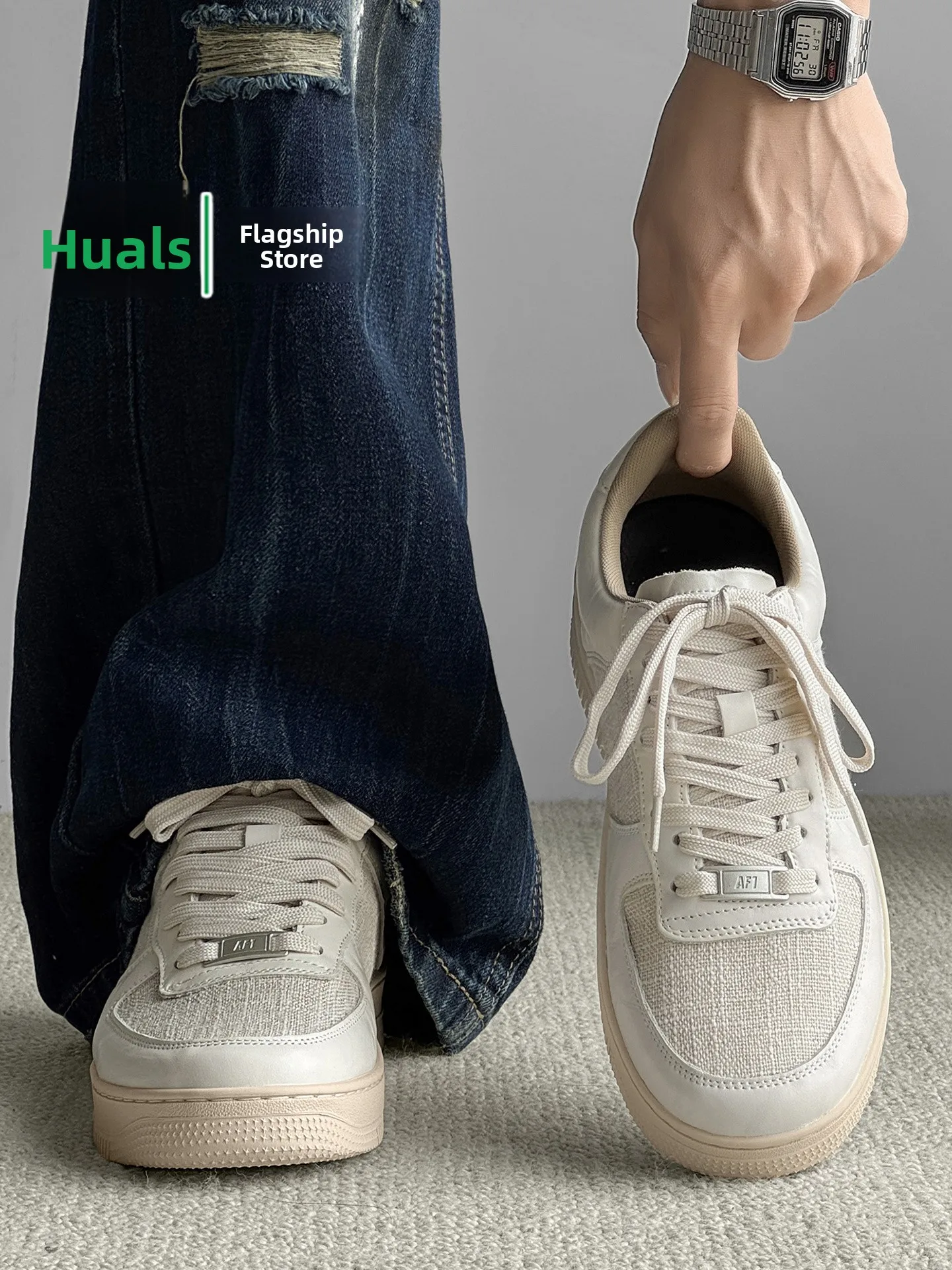 Men's Sporty Height-Boosting Shoes Fall 2026 New Style Casual All-Match Thick-Heeled Trendy Board Shoes for Teenagers