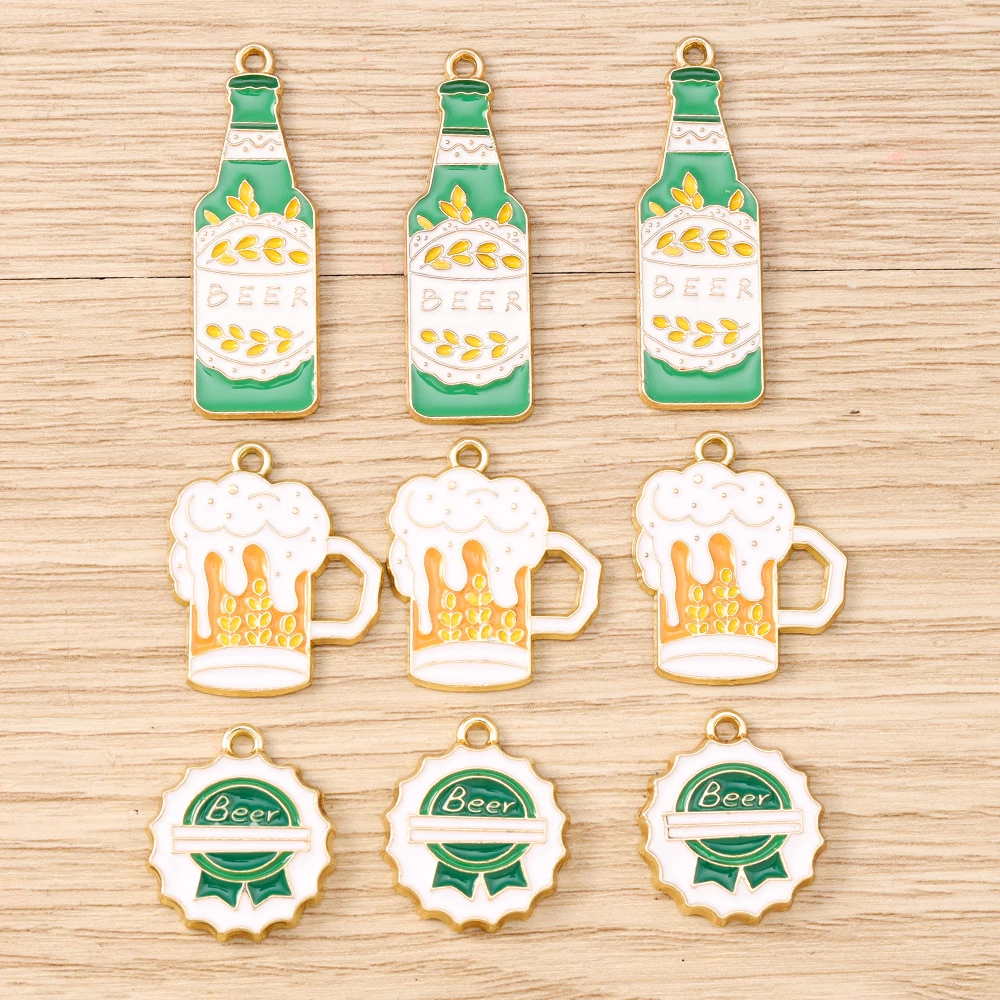 Tusember Lustige Emaille Bier Flasche Charms Bier Becher Anhänger Fit Bar Souvenir Nacht Party Halsketten DIY Handgemachten Schmuck Erkenntnisse – Detail 6