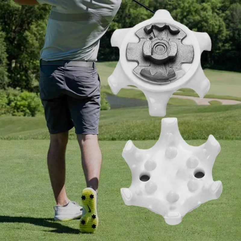 Golf Spikes Fast Twist Shoe Spikes Replacement Set Golf Training Aids Ultra Thin Cleats Pins White Golf Shoe Spikes Golf Supplie