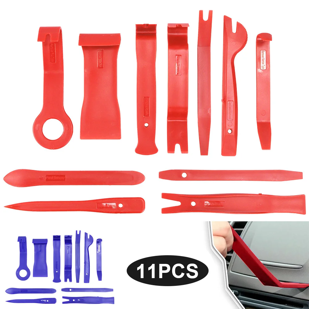 11PCS Auto Trim Removal Tool Kit No-Scratch Tool Kit for Car Audio Dash Window Molding Fastener Remover Tool Kit