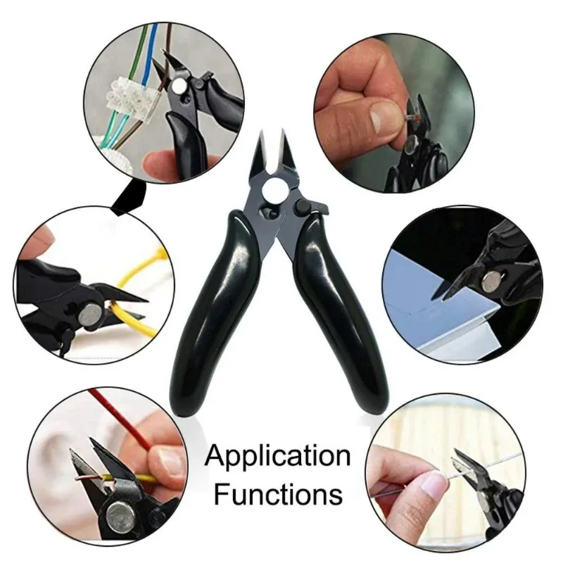  Insulated Rubber Handle 3.5 Inch Diagonal Pliers Small Soft Cutting Electronic Pliers Mini Wire Cutters Hand Tools 