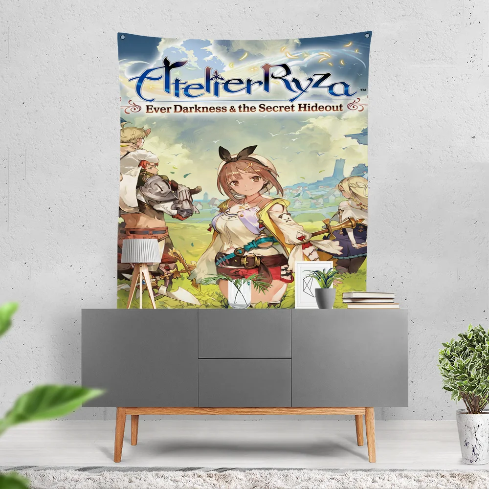 

A-Atelier Ryza Flag Banner Flag Art Decoration Design Decor Vintage Structure Party Garden Flag Club Bar Study Bedroom