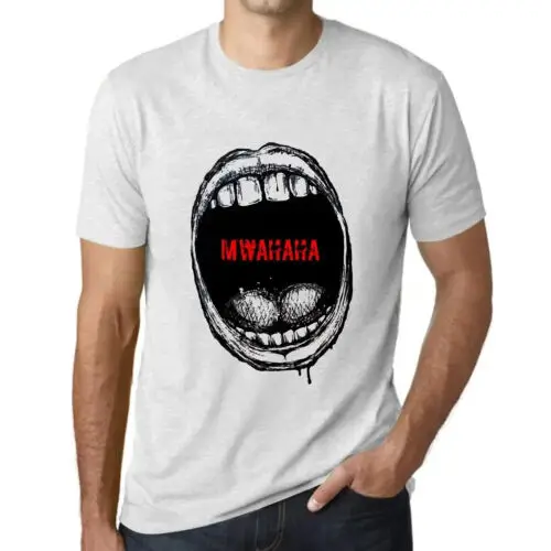 Heren Grafisch T-Shirt Mond Uitingen Mwahaha – Mouth Expressions Mwahaha