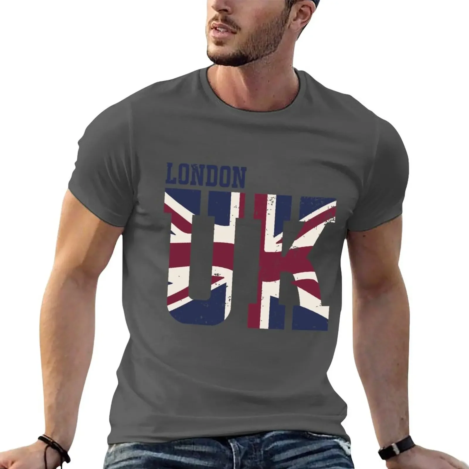 London UK Flag Tshirt England Flag tee T-Shirt vintage clothes short animal print shirt for boys fitted t shirts for men cotton