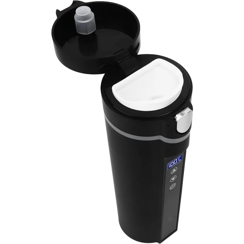 450ml Car Heating Cup Electric Heated Travel Mug Kettle Smart Temperature Control Heating Water Cup Car Thermos Display Heat Cup