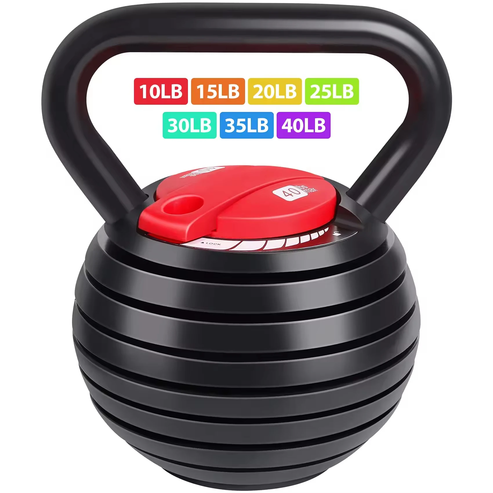 Juego de Pesas Rusas de Hierro Fundido de 20-40 LB para Esculpir el Cuerpo, con Logotipo Personalizado, para Gimnasio en Casa, Ajustables, para Competencia