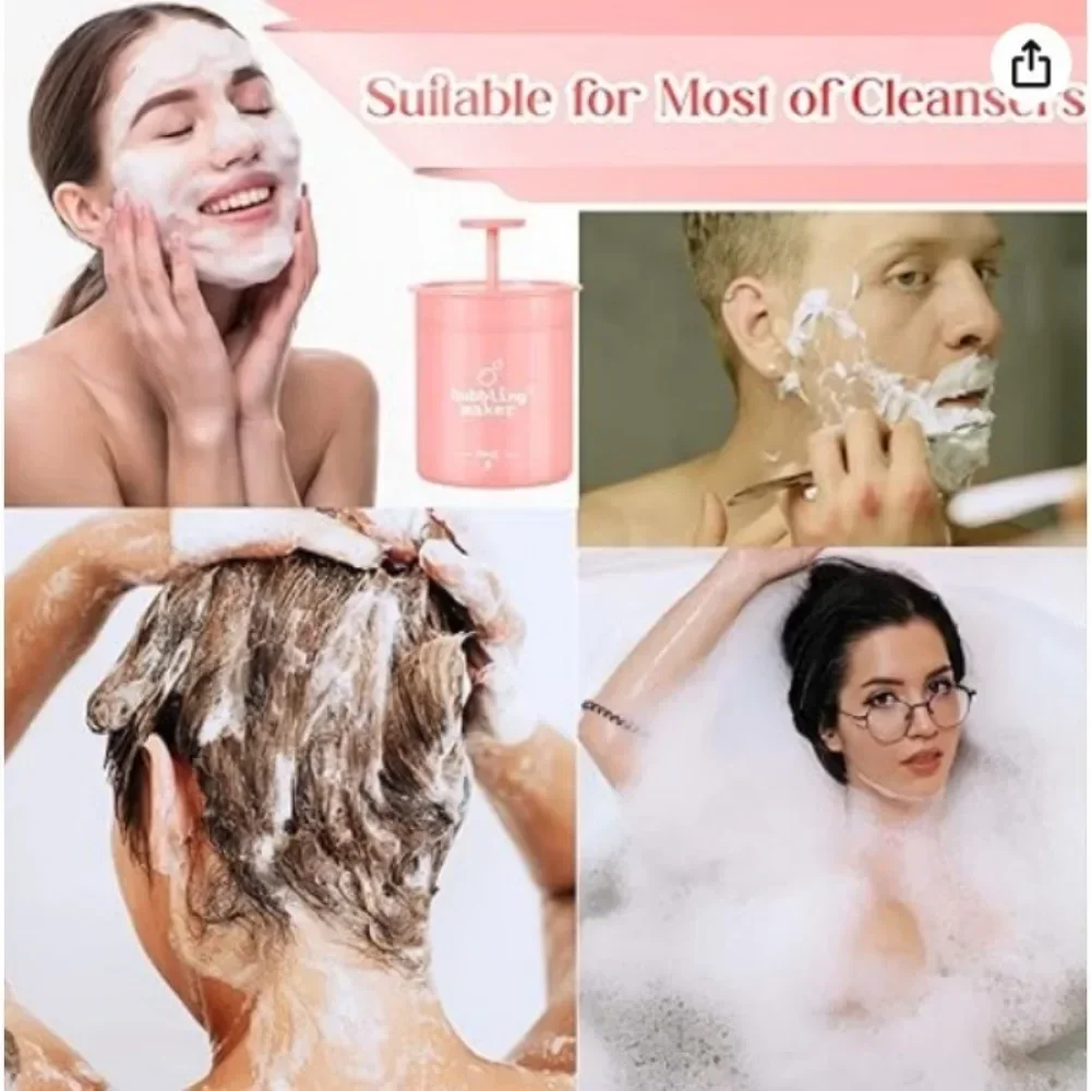 Strumento per la pulizia della schiuma portatile detergente per il viso semplice doccia Shampoo per il bagno creatore di schiuma dispositivo per schiuma a bolle strumento per il trucco della crema detergente