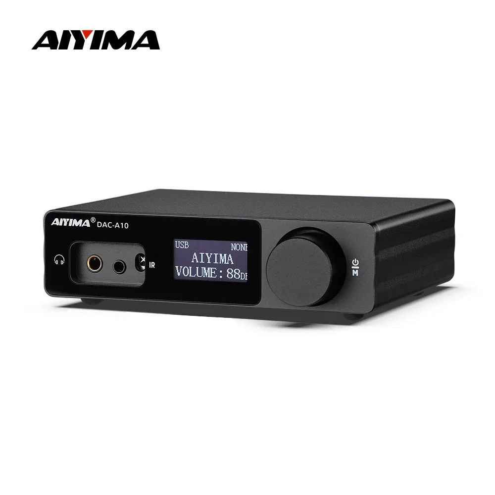 

AIYIMA DAC A-10 XMOS XU208 Decoder Headphone Amp ESS9018K2M Coaxial Optical Converter Digital Interface Adapter DSD256 PCM 384