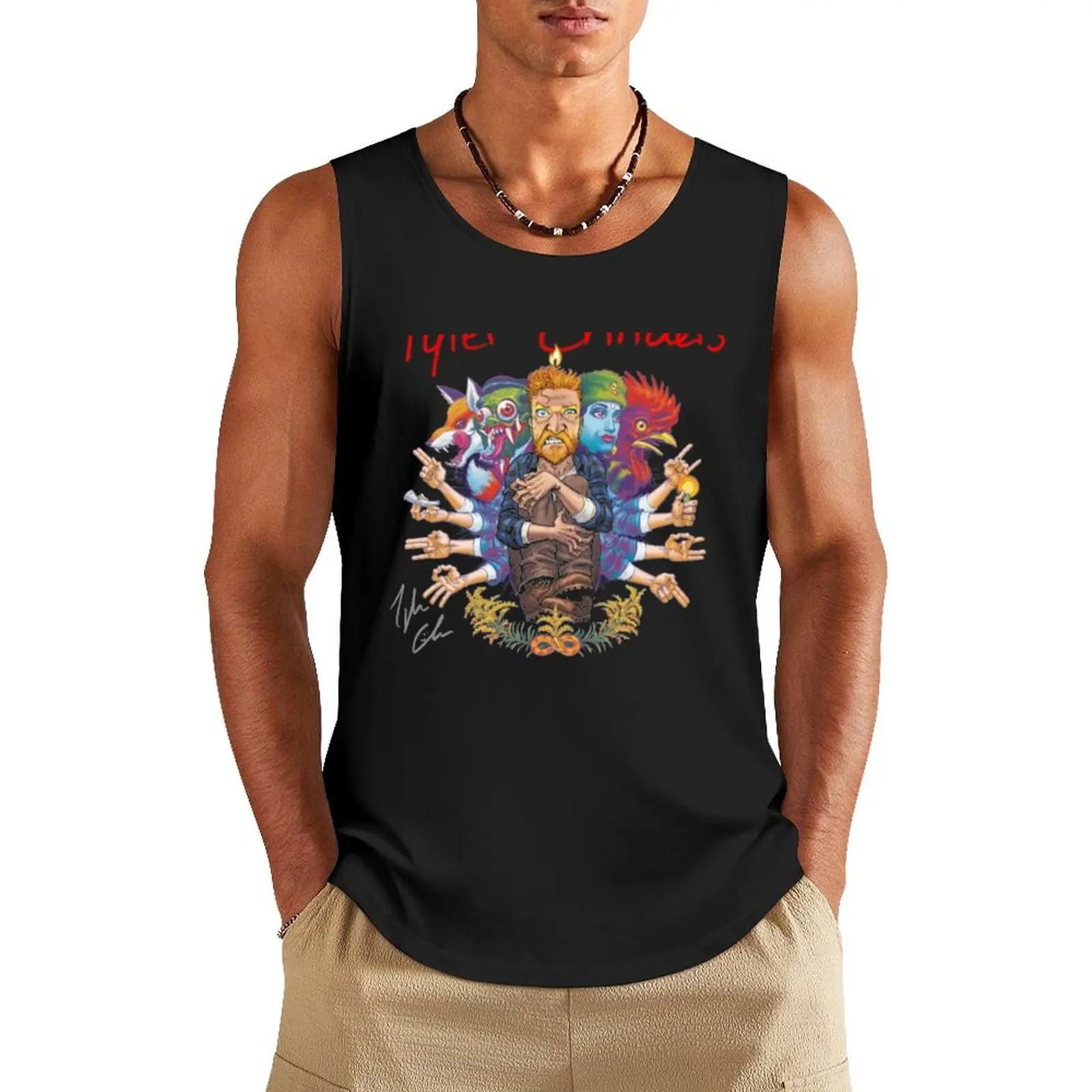 

Exclusive tylerchilders with signature Tank Top Man sleeveless shirt sleeveless vests